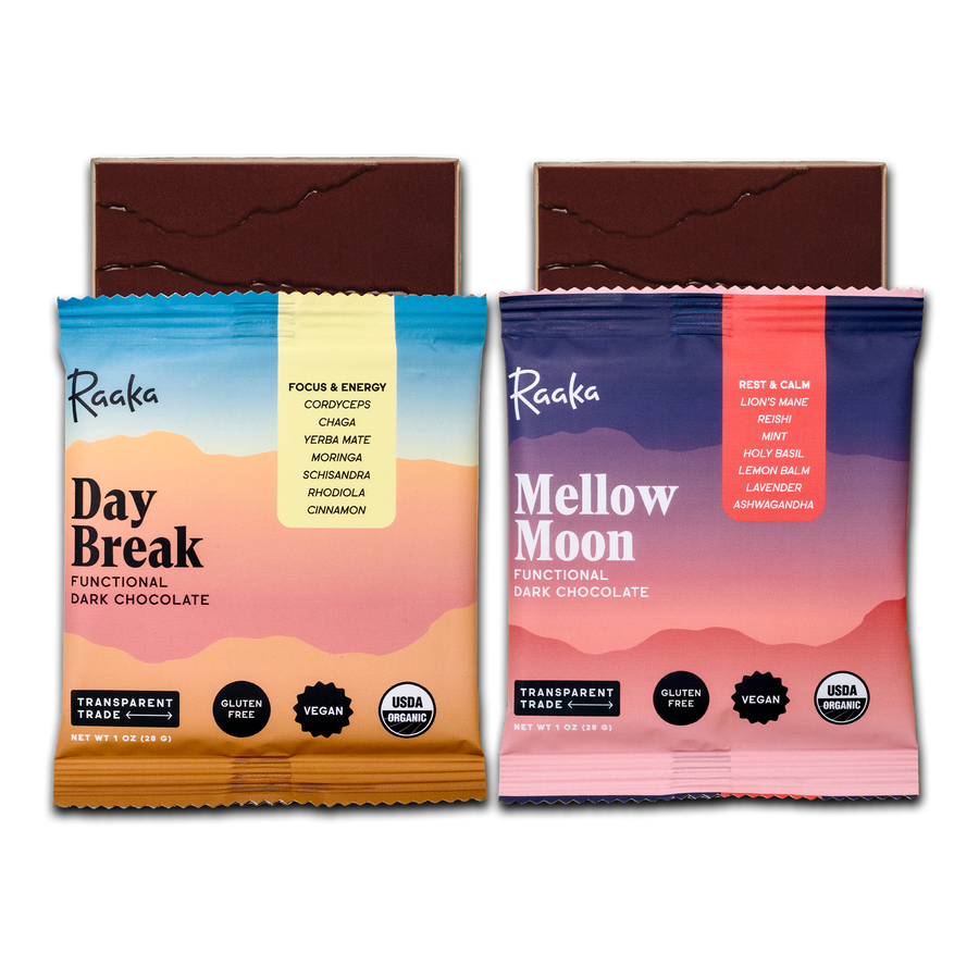 Functional Dark Chocolate Mixed Box of 10 - Bright Giftable Box Assortment