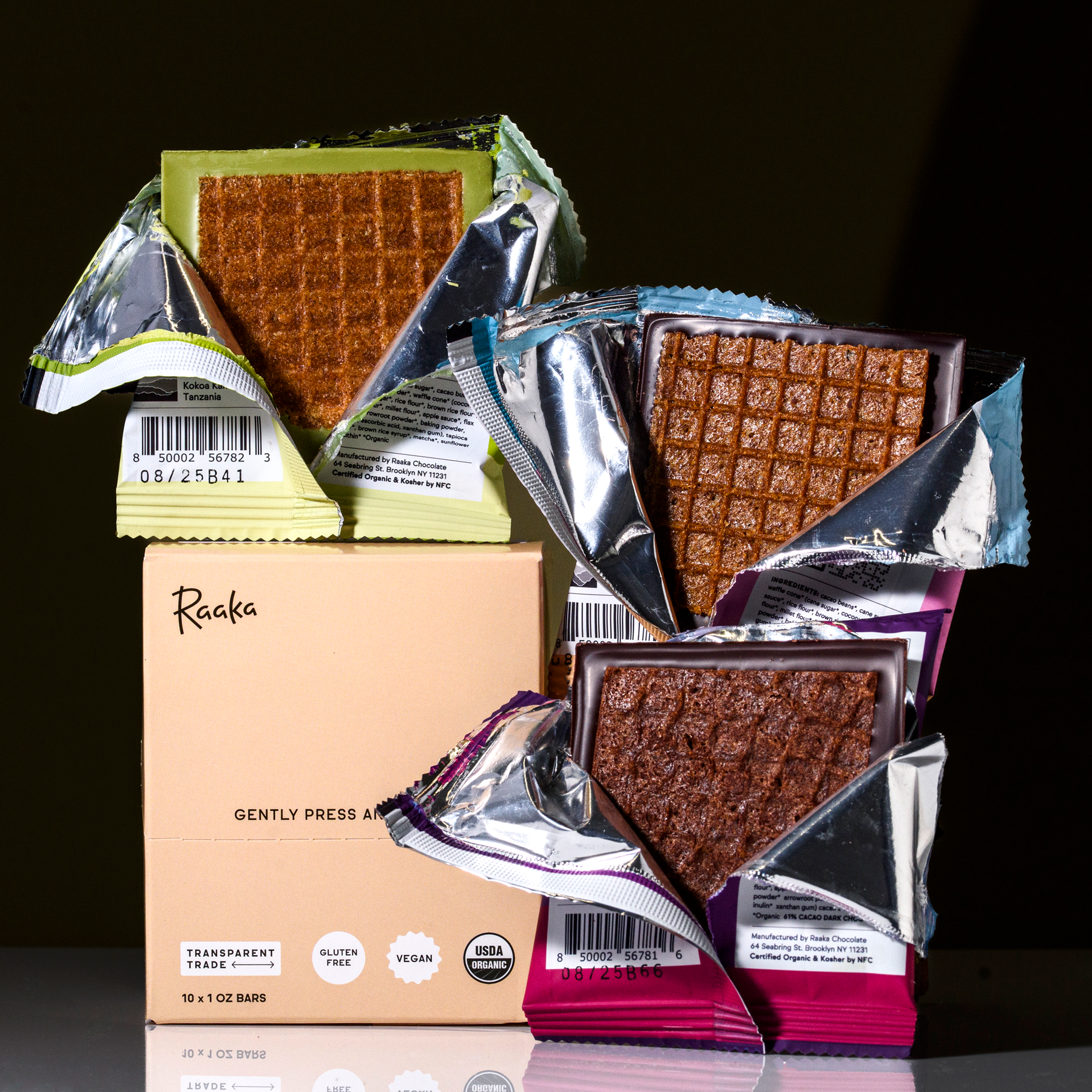 Dipped Waffle Cone Variety Box (10-Pack) - Calm Premium Box Assortment